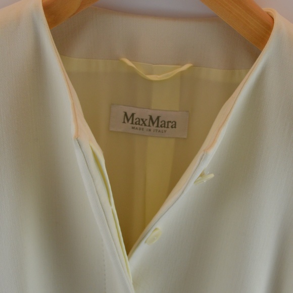 MaxMara Cream Hidden Button Suit Blazer - Picture 6 of 10